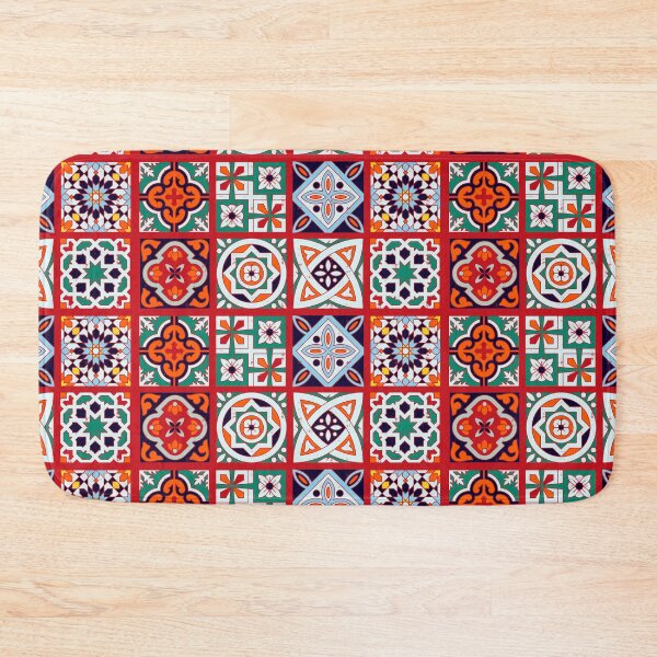 Item preview, Moroccan red ceramic tiles pattern designed and sold by urban-color.