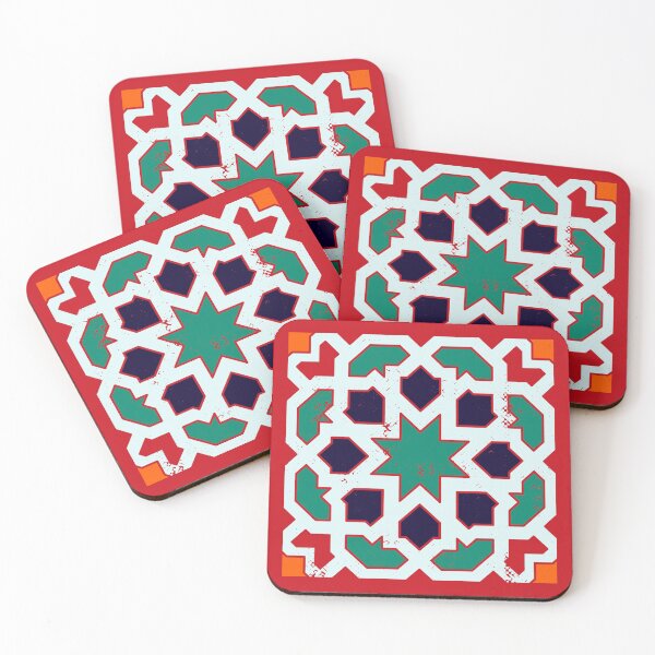 Item preview, Moroccan red ceramic tiles pattern designed and sold by urban-color.