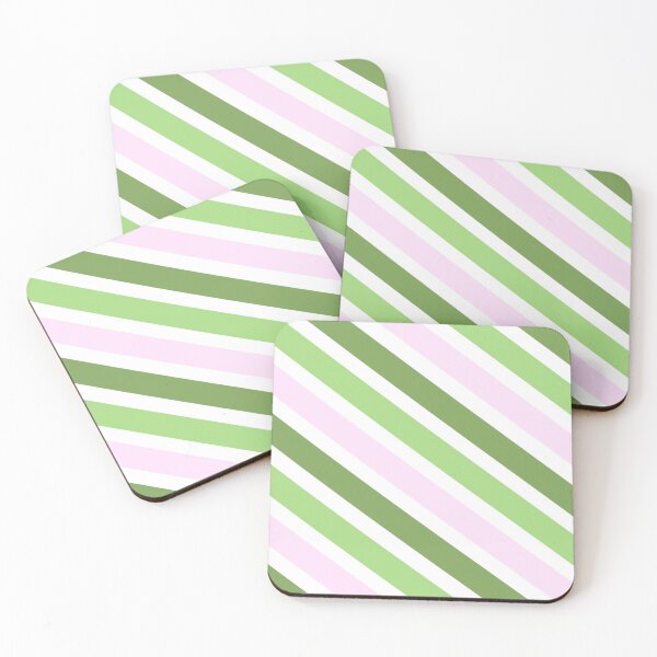Item preview, Green and Pink Diagonal Stripes designed and sold by Dreaming-Cocoon.