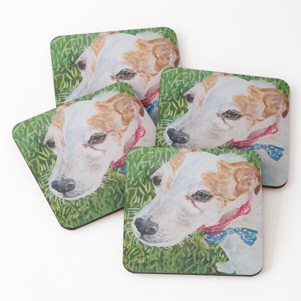 Item preview, Brown and White mix dog on grass designed and sold by AngelaHart1.