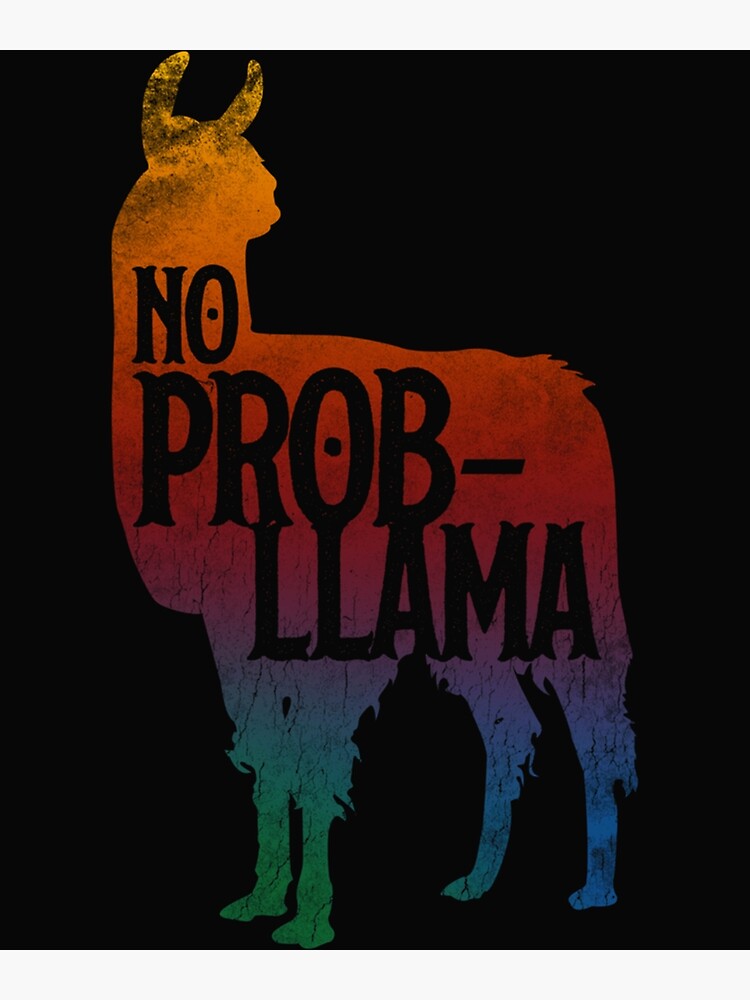 Disover No Prob-llama Fynny Llama, Love LLamas Classic . Premium Matte Vertical Poster