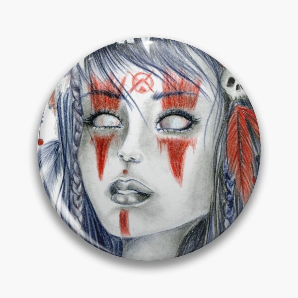 Item preview, Shaman bear woman portrait designed and sold by Akatamakata.