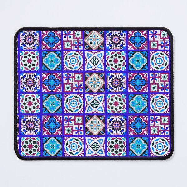 Item preview, Moroccan blue ceramic tiles pattern designed and sold by urban-color.