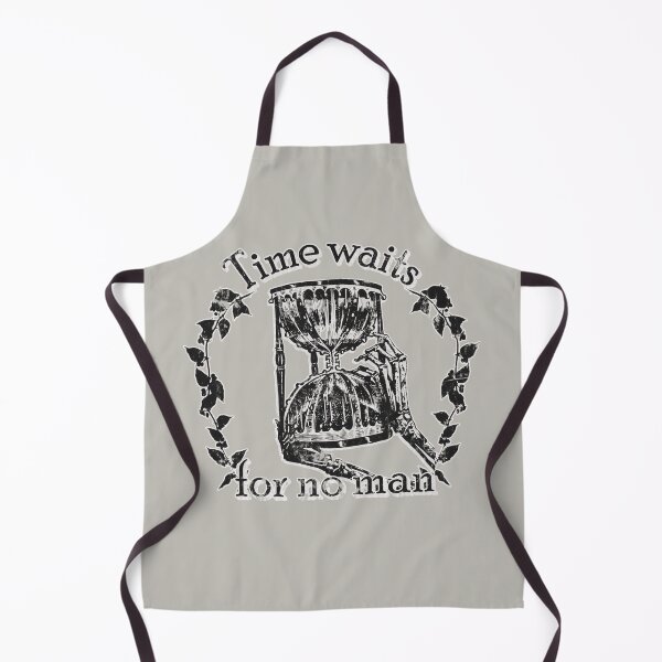 Item preview, Time Waits For No Man Distressed Vintage Look Of A Skeleton Hand Holding An Hourglass Sand Timer designed and sold by TrulyEpoque.