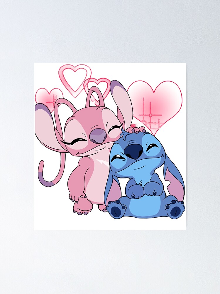 Stitch With Love Angel Cute Disney Couples T-shirt