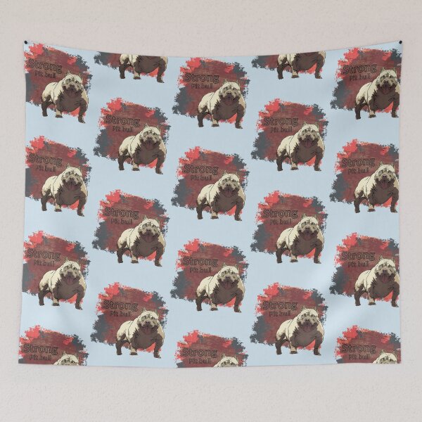 Item preview, beautiful background strong pit bull designed and sold by ribbenhandmade.
