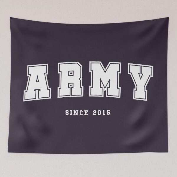 Item preview, BTS ARMY since 2016 college varsity style designed and sold by Morcawork.