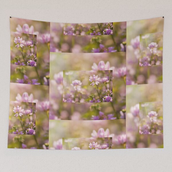 Item preview, Wild pink Clover or Trifolium flowers designed and sold by Arletta Cwalina.