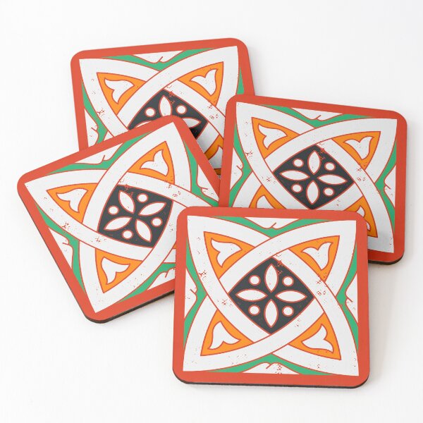 Item preview, Moroccan orange ceramic tiles pattern designed and sold by urban-color.
