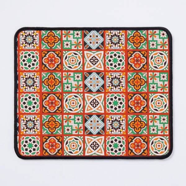 Item preview, Moroccan orange ceramic tiles pattern designed and sold by urban-color.
