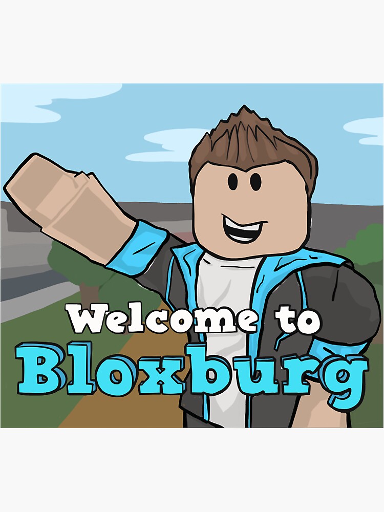 Welcome To Bloxburg Classic Logo Gift Tee' Sticker