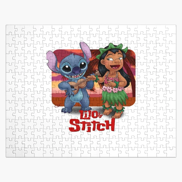 Stitch plays guitar Jigsaw Puzzle for Sale by KarenPrecious2