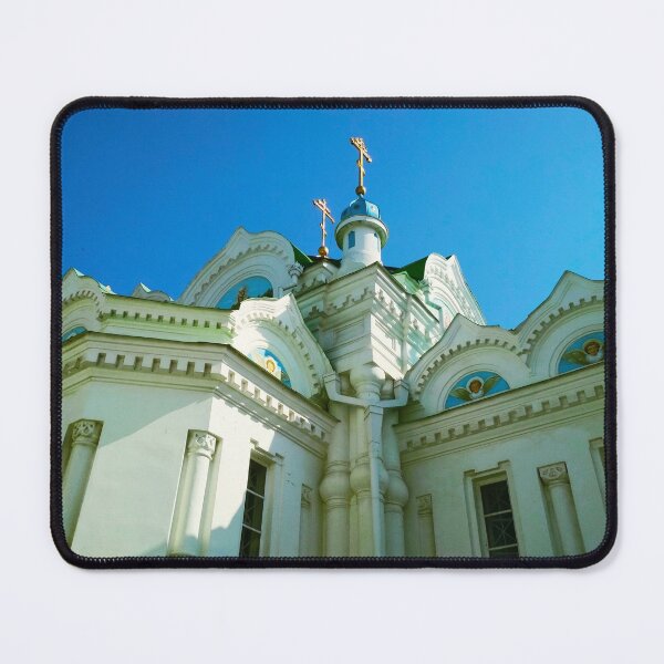 Item preview, Orthodox temple against the background of the blue cloudless sky, architectural decision designed and sold by helenkaiy.