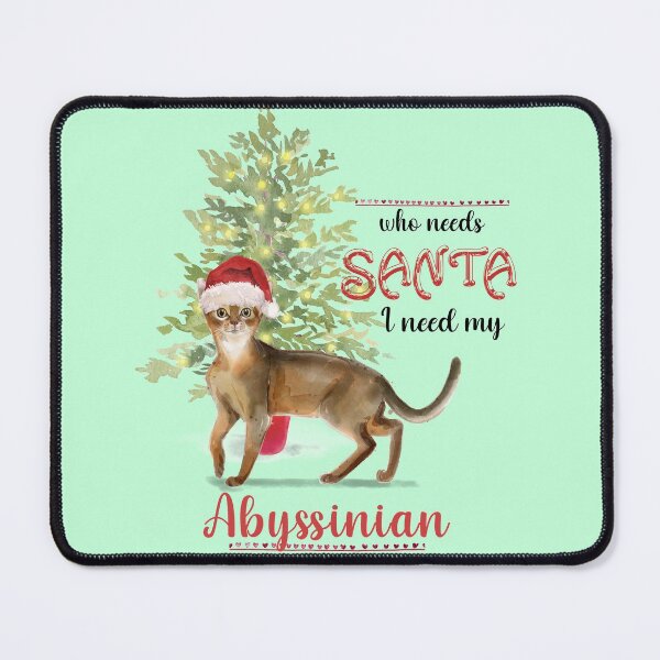 Item preview, Abyssinian Cat Watercolor Christmas Gift designed and sold by TeeDoozy.