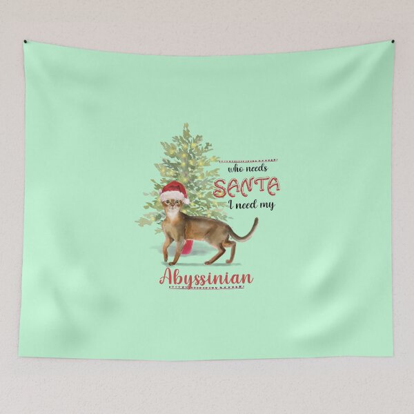 Item preview, Abyssinian Cat Watercolor Christmas Gift designed and sold by TeeDoozy.
