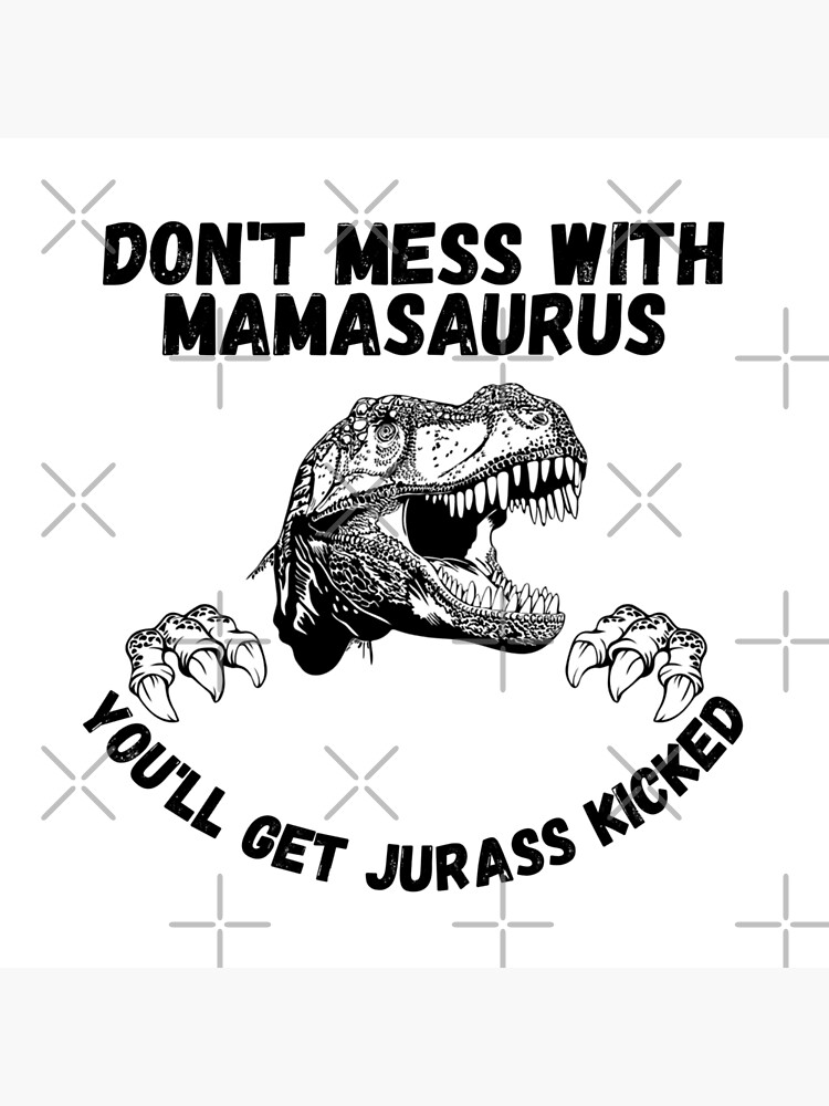 Discover Don't Mess With Mamasaurus Halloween Trex Throw Pillow
