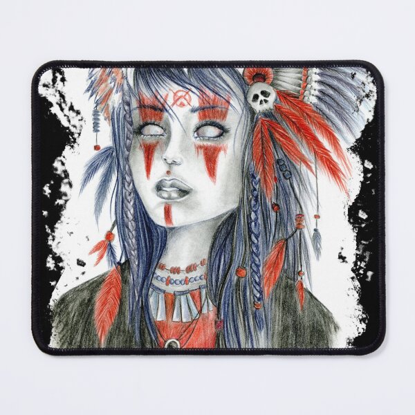 Item preview, Shaman bear woman portrait designed and sold by Akatamakata.