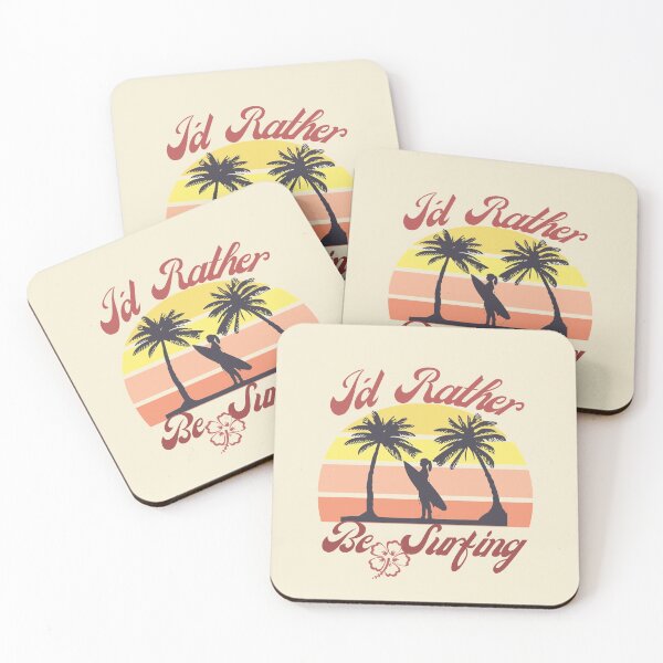 Item preview, Id rather be Surfing - I would rather be surfing - Rerto sun set - Surfer GRL - Chasing Sunsets designed and sold by MinimalSketches.