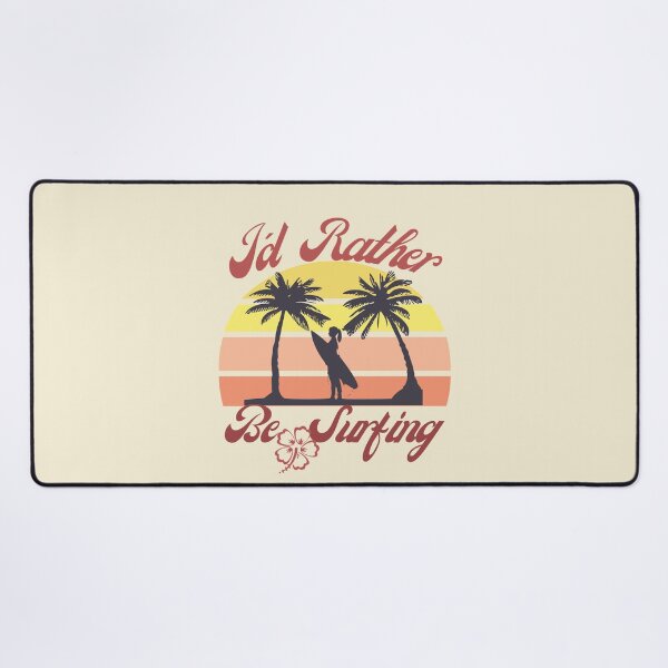 Item preview, Id rather be Surfing - I would rather be surfing - Rerto sun set - Surfer GRL - Chasing Sunsets designed and sold by MinimalSketches.