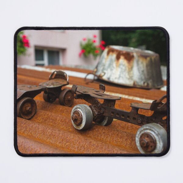 Item preview, Rusty Old Roller Skates and Tin Bath designed and sold by heidipics.