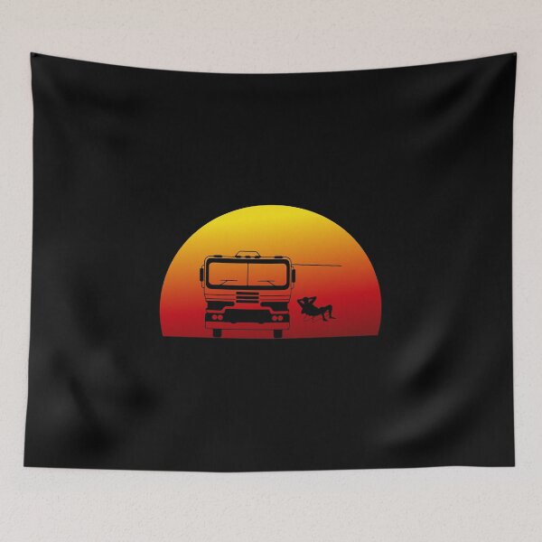 Item preview, Classic Motorhome at Sunset with Owner sitting out front designed and sold by Sky1I.