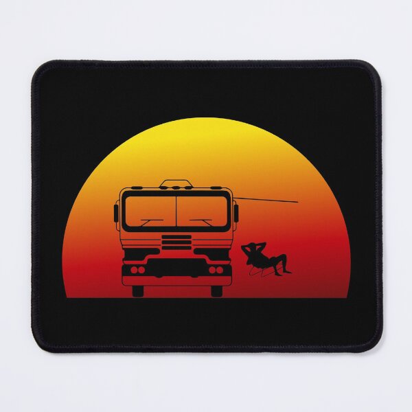 Item preview, Classic Motorhome at Sunset with Owner sitting out front designed and sold by Sky1I.