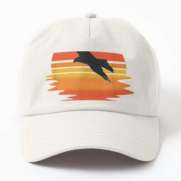 Retro Eagle - Cool Water Sunset large Bird Lovers Dad Hat