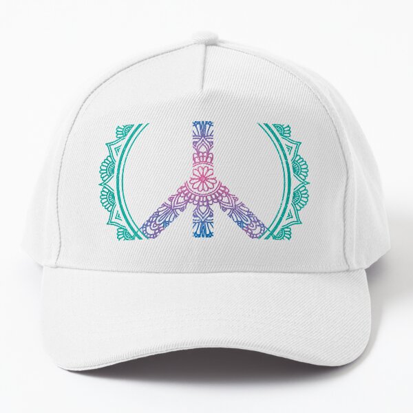 Womens Peace Sign Mandala Yoga Spiritual Buddhism Yogi Gift Baseball Cap