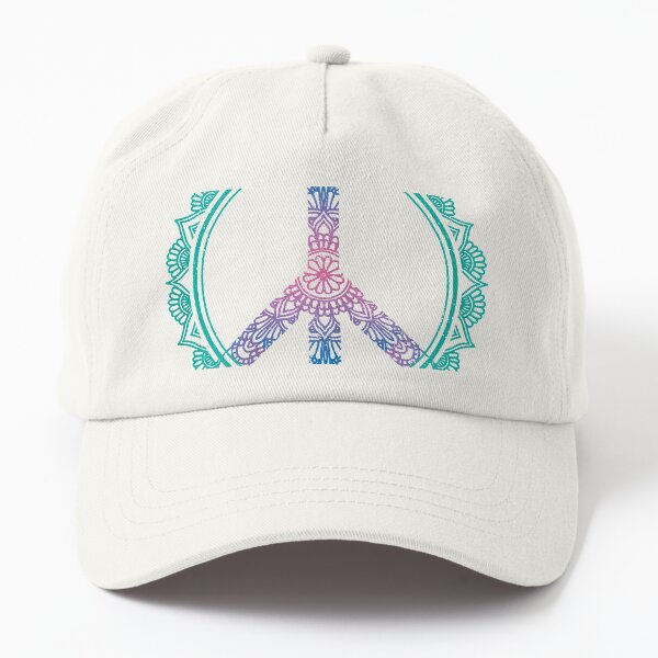 Womens Peace Sign Mandala Yoga Spiritual Buddhism Yogi Gift Dad Hat