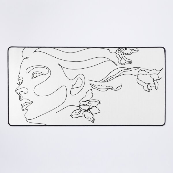 Item preview, Line Art Woman With Flowers | Head Of Flowers Art Print | Woman Wall Art | Minimal Line Drawing Woman designed and sold by OneLinePrint.