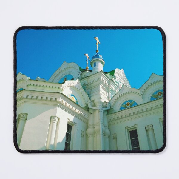 Item preview, Orthodox temple against the background of the blue cloudless sky, architectural decision designed and sold by helenkaiy.