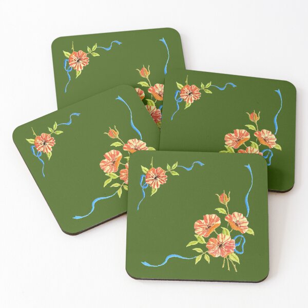 Item preview,  Poppies on green Crewel embroidery  designed and sold by Faerieglen.