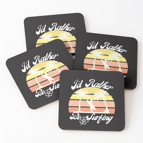 Item preview, Id rather be Surfing - I would rather be surfing - Rerto sun set - Surfer GRL - Chasing Sunsets designed and sold by MinimalSketches.
