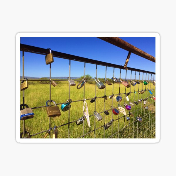 locks of love, marfa, texas Sticker