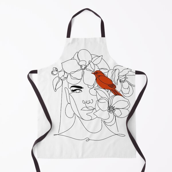 Item preview, Line Drawing. Abstract face with flowers and butterfly by one line drawing. Modern continuous line art. Women line art. Beauty salon logo. Coloring book. Botanical print. Nature symbol of cosmetics. designed and sold by OneLinePrint.