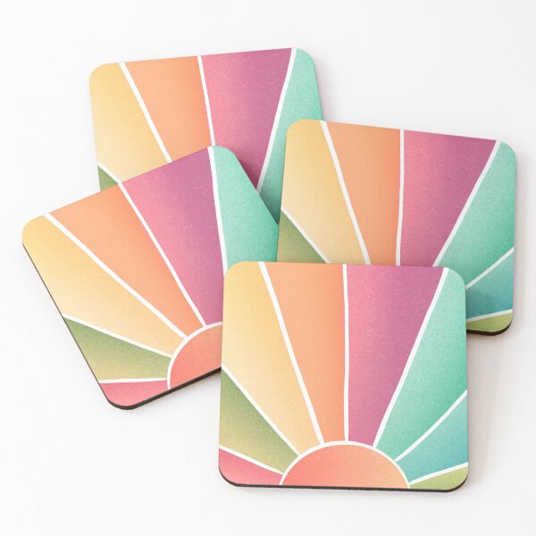 Item preview, Sun Mid Century Modern, Pastel Abstract Rays designed and sold by bubblyshades.