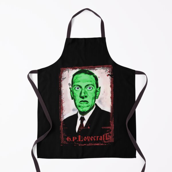 Item preview, H.P. Lovecraft grungestyle portrait green faced frog-man designed and sold by Zanimations.