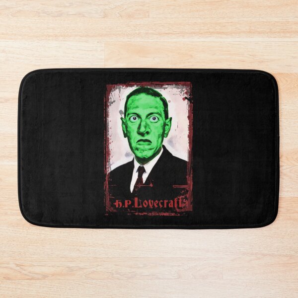 Item preview, H.P. Lovecraft grungestyle portrait green faced frog-man designed and sold by Zanimations.