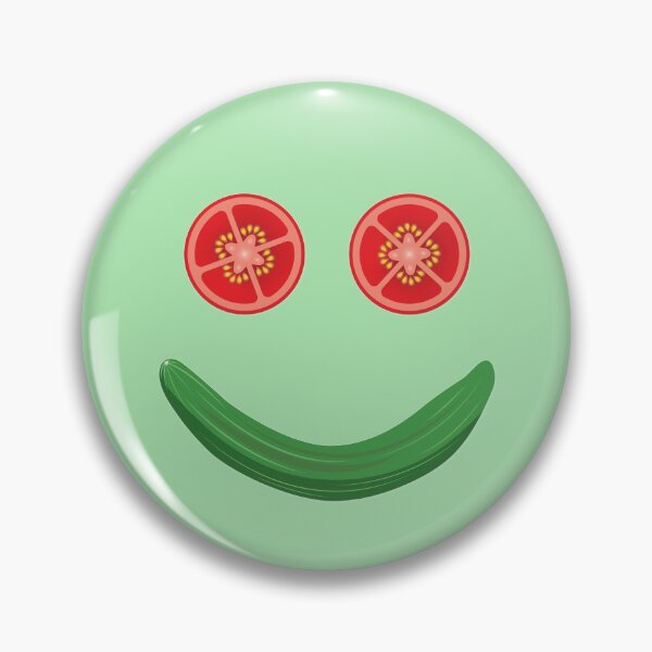 Item preview, Funny Tomato Cucumber Vegan Smile Face designed and sold by dass-art.