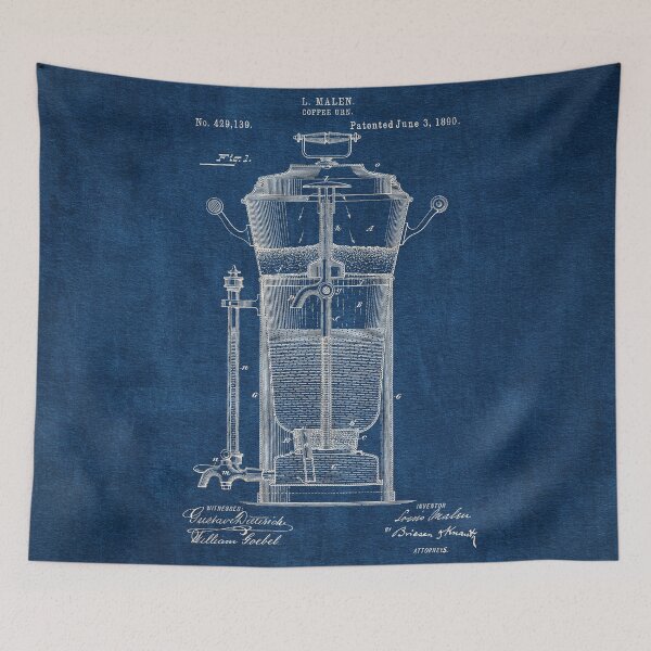 Item preview, PATENT DRAWING / 1890 - Coffee Urn - Blueprint designed and sold by danielcoulmann.