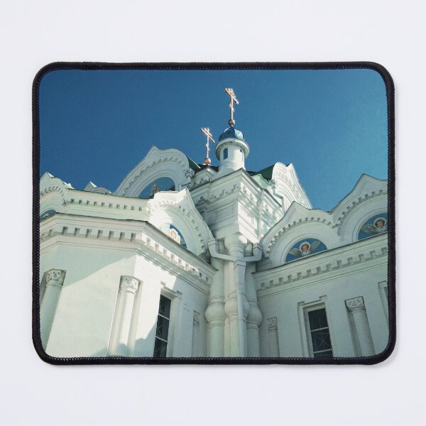 Item preview, Orthodox temple against the background of the blue cloudless sky, architectural decision designed and sold by helenkaiy.