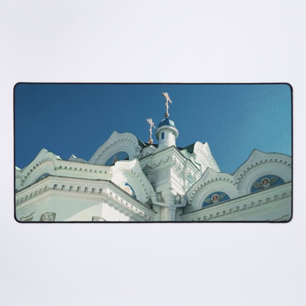 Item preview, Orthodox temple against the background of the blue cloudless sky, architectural decision  designed and sold by helenkaiy.