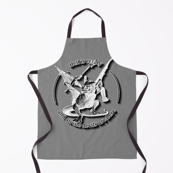 Item preview, Hell Is Empty Cool Monochrome Shakespeare Slogan With Vintage Devil designed and sold by TrulyEpoque.