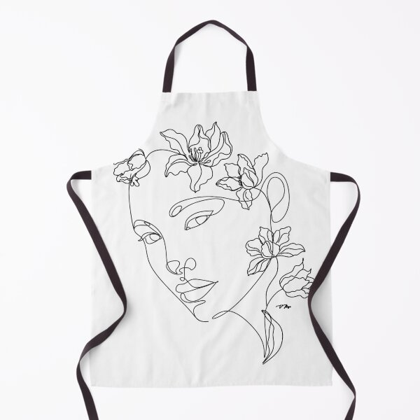 Item preview, Line Art Woman With Flowers Tulips. Minimal Line Drawing Woman. Head Of Flowers Art Prints. Woman Wall Art.  designed and sold by OneLinePrint.