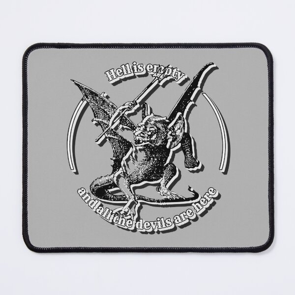 Item preview, Hell Is Empty Vintage Monochrome Shakespeare Slogan With Vintage Devil designed and sold by TrulyEpoque.