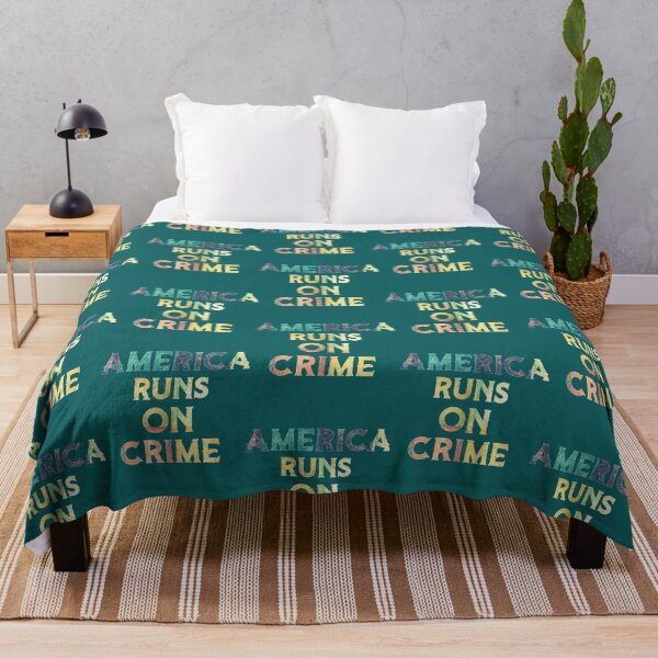 Item preview, America runs on crime                                                                   designed and sold by SintaArtStore0.