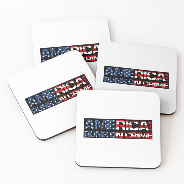 Item preview, America runs on crime                                                                      designed and sold by SintaArtStore0.