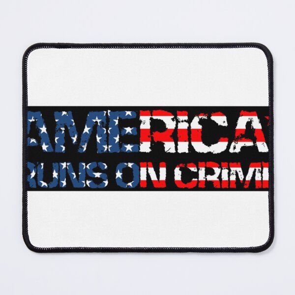 Item preview, America runs on crime                                                                      designed and sold by SintaArtStore0.
