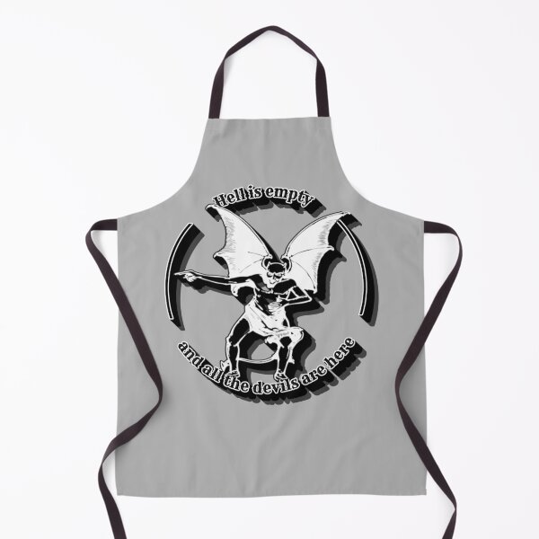 Item preview, Vintage Laughing Devil Hell Is Empty Monochrome Shakespeare Slogan With Vintage Devil designed and sold by TrulyEpoque.