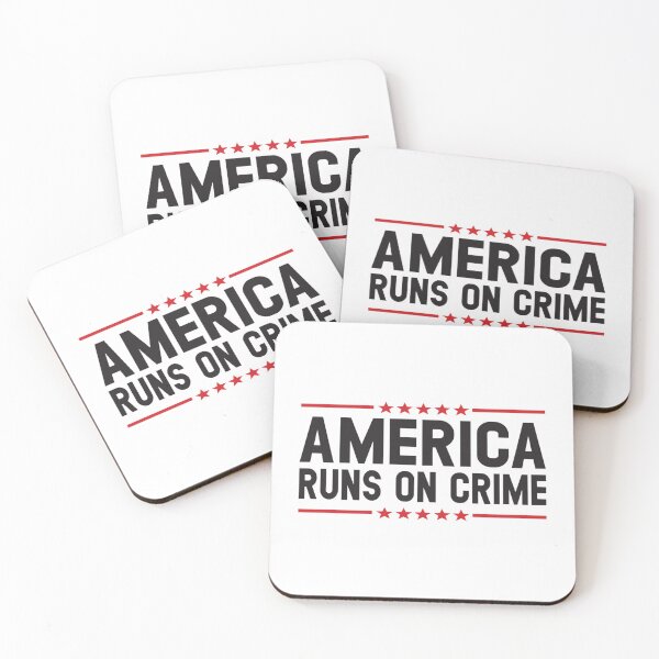 Item preview, America runs on crime                                                                       designed and sold by SintaArtStore0.